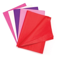 Red,  Pinks & Purple Tissue Paper Value Pack (Pack of 25) Paper & Card 5 assorted colours - Red,  White,  Purple,  Light Pink & Dark Pink