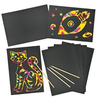 Scratch Art Doodle Sheets (Pack of 8) Art Craft Kits