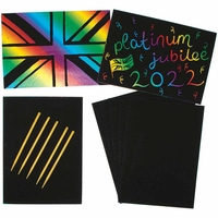 Scratch Art Platinum Jubilee Doodle Sheets (Pack of 8)