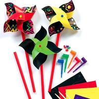 Scratch Art Windmill Kits (Pack of 8) Art Craft Kits