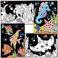 Sealife Fuzzy Art Pictures (Pack of 10)