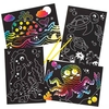 Sealife Scratch Art Pictures (Pack of 8) Rainbow Coloured,  Fun Craft Activity For Kids