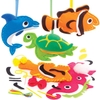 Sealife Sewing Kits (Pack of 4) Sewing & Weaving Craft Kits 4 assorted colours - Pink,  Green,  Blue & Orange