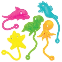 Sealife Stretchies (Pack of 8) Soft & Sensory Toys 6 assorted colours - Red,  Green,  Yellow,  Pink,  Blue & Orange