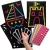 Seaside Dotty Art (Pack of 8) Art Craft Kits 6 assorted sticker colours - Green,  Red,  Yellow,  Blue,  Orange & Pink