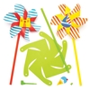 Seaside Windmill Kits (Pack of 6) Nature Craft Kits 3 colourways - Pink/Green,  Blue/Red & Orange/Yellow