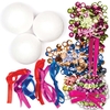 Sequin Bauble Kits Bulk Pack - 30 Sequin And Polystyrene Baubles. 3 Assorted Designs. 5cm Diameter.