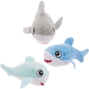 Shark Pup Soft Toy (Pack of 3) Soft & Sensory Toys 3 assorted colours - Blue,  Light Blue & Grey