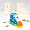 Shoe Money Box - ceramic trainer money box to paint and decorate. 9cm high.
