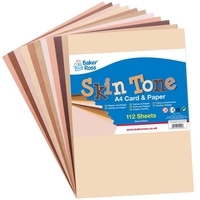 Skin Tone A4 Card & Paper Value Pack (Pack of 112) Paper & Card 8 skin tone colours