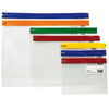 Snopake Zippa Bags - 25 Plastic Zip Wallets. Folders available in A5,  A4 or A3. Assorted colour zip locks. Tough plastic closure and metal zip top.