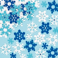Snowflake Felt Stickers (Pack of 78) Christmas Craft Supplies