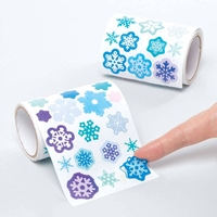 Snowflake Sticker Rolls Value Pack (Pack of 900) Christmas Craft Supplies