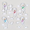 Snowman Bendies - 5 Bendy Snowmen to bend and pose. 5 assorted. Size 7cm.