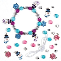 Snowman Bracelet Kits - 3 Bracelet Making Kits. Craft Bracelets For Kids. Jewellery Making For Kids.