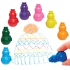 Snowman Crayons (Pack of 8) 8 assorted colours - Light Blue,  Dark Blue,  Pink,  Purple,  Yellow,  Orange,  Green & Red