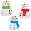 Snowman Pull Back Racers (Pack of 6) 3 assorted scarf colours - Red,  Green & Blue