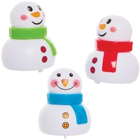 Snowman Pull Back Racers (Pack of 6) 3 assorted scarf colours - Red,  Green & Blue