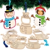 Snowman Wooden Photo Frame Decorations (Pack of 10)