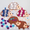 Snowy Hedgehog Mix & Match Decoration Kits (Pack of 5) Christmas Crafts 5 assorted colourways - Pink/White,  White/Silver,  Blue/White,  Dark Blue/Silver & Purple/Silver