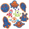 Solar System Foam Stampers (Pack of 10) Art Supplies,  Art Materials 2 foam colours - Blue & Orange