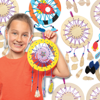 Solar System Wooden Dreamcatcher Kits Bulk Pack (Pack of 32)