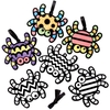 Spider Colour-in Fuzzy Art Decorations (Pack of 15)