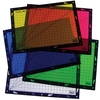 Splash Mats - 5 Messy Mat,  50cm x 36cm,  in 5 asst colours. Made from translucent polypropylene,  protects work surfaces. 5mm thick.