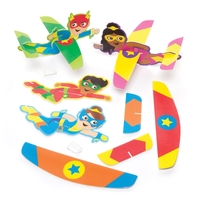 Star Hero Gliders (Pack of 8) Quick To Assemble,  4 Assorted Designs