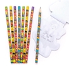 Star Hero Pencils (Pack of 16) Drawing 4 assorted colours - Green,  Purple,  Blue & Yellow
