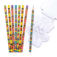 Star Hero Pencils (Pack of 16) Drawing 4 assorted colours - Green,  Purple,  Blue & Yellow