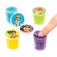 Star Hero Slime Pots (Pack of 8) Sensory Toy,  4 Assorted Colours