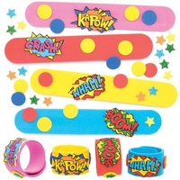 Star Hero Snap-on Bracelet Kits (Pack of 4) Jewellery 4 assorted colours - Red,  Blue,  Pink & Yellow
