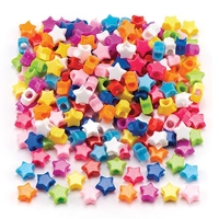 Star Pony Beads (Pack of 400) Craft Embellishments Assorted colours - Green,  Purple,  Yellow,  Blue,  Pink,  Orange,  White & Red