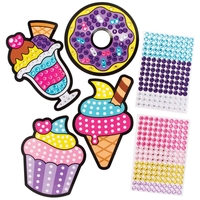Sweet Treats Diamond Art Kits (Pack of 4) Art Craft Kits 7 diamond colours - Pink,  Dark Pink,  Yellow,  Lilac,  Blue,  Purple & White
