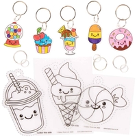 Sweet Treats Super Shrink Keyrings (Pack of 8) Small Toys