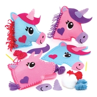 Unicorn Cushion Sewing Kits (Pack of 2) Sewing & Weaving Craft Kits