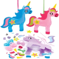 Unicorn Sewing Kits (Pack of 3) Sewing & Weaving Craft Kits 3 assorted colours - Pink,  Purple & Blue