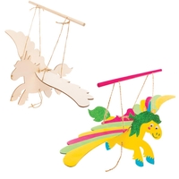 Unicorn Wooden Puppet Kits (Pack of 3) Art Craft Kits