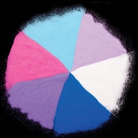 Winter Coloured Sand (Pack of 12) Natural Craft Materials 6 assorted colours - White,  Pink,  Light Blue,  Dark Blue,  Light Purple & Dark Purple