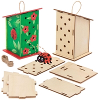 Wooden Ladybird House Kits (Pack of 2) Nature Craft Kits