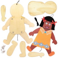 Wooden Person Puppet Kits (Pack of 4) Art Craft Kits