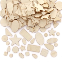 Wooden Shapes Value Pack (Pack of 180) Craft Blanks & Bases