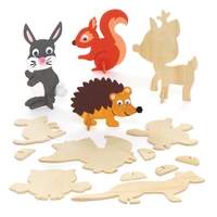 Woodland Animal Wooden Shapes (Pack of 10) Craft Blanks & Bases