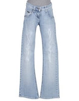 EDDIE PEN DENIM Denim trousers GIRLS on YOOX.COM