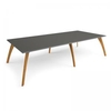 Enable worktable 3200mm x 1600mm deep with six solid oak legs - onyx