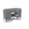 Tilly 2 person high back meeting booth with white table - forecast