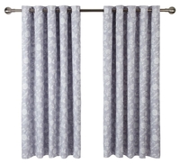 Lavender Bird Garden Lined Eyelet Curtains