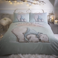 Lazy Bear Bedding Set Aqua