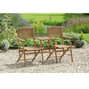Acacia Foldable Duo Bench with Table - 1 bench with table